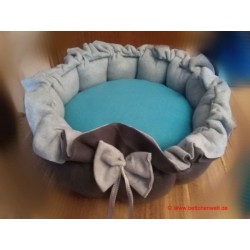 Kuschelbettchen "grau türkis"